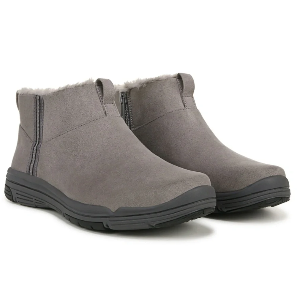 Ryka Water-Repellent Side-Zip Ankle Boots Faux Fur-Amber